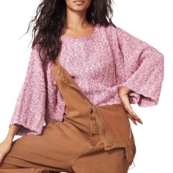 Free People NWOT Good Day Cropped Pullover Sweater - Picture 1 of 8